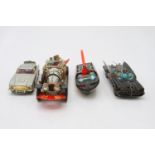 Corgi - Batmobile and Batboat, Chitty Chitty Bang Bang and James Bond Aston Martin DB5, all in