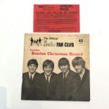 A Beatles fan club 45rpm single, 'Another Beatles Christmas Record', 1964 and a 1963 fan club