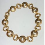 A 9ct gold bracelet, 19.6g.