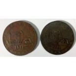 Cornish 19th Century Penny Tokens (2):