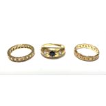 Three gold rings.
