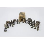 Lead - Large quantity of lead military figures includes mules, cannons, naval and gurkha figures.