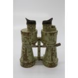 A pair of WWII period Zeiss German Kriegsmarine U-Boat Binoculars, with rubber eyepieces, marked '