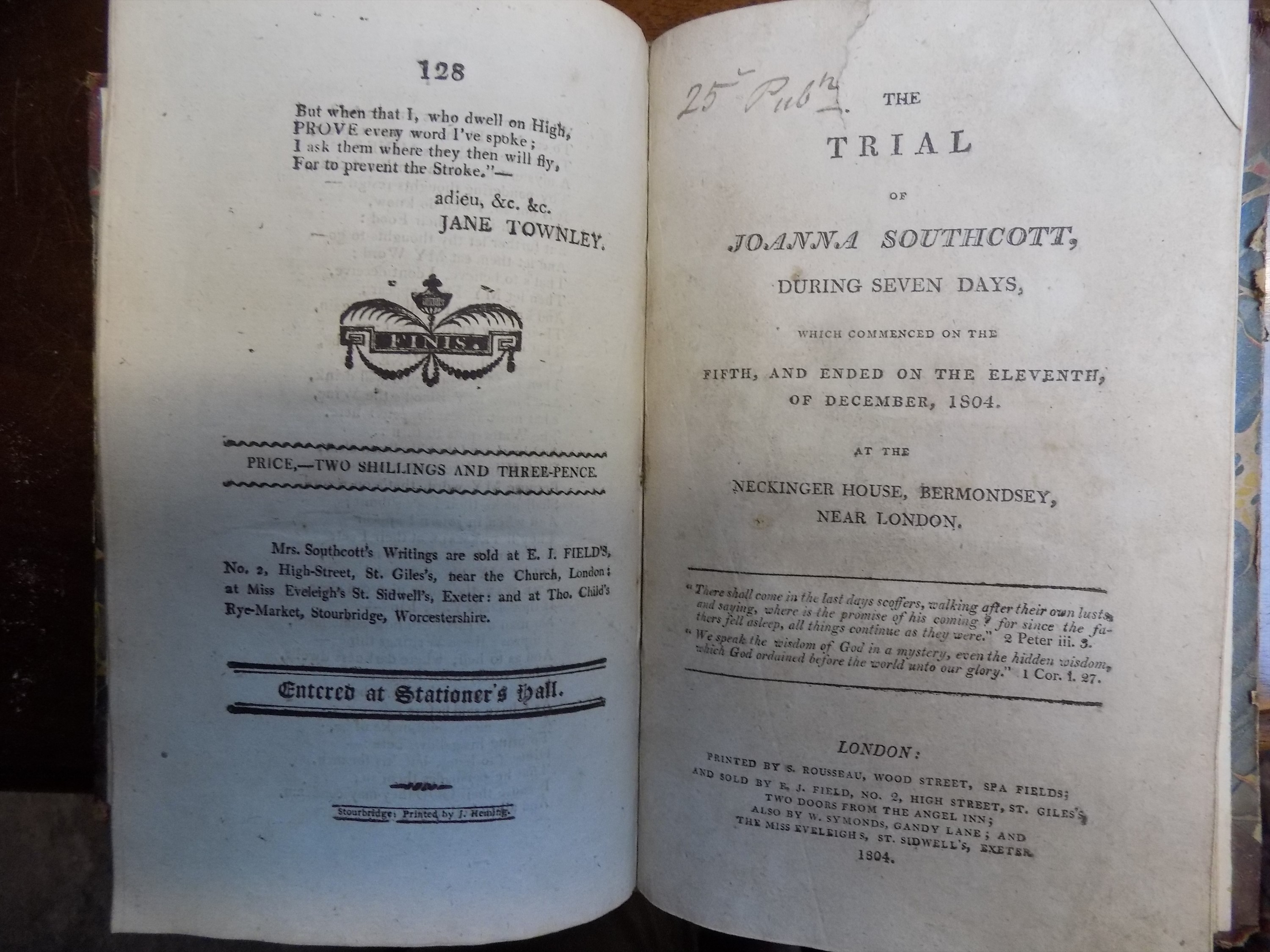 JOANNA SOUTHCOTT 5 Vols of bound separately paginated pamphlets (approximately 30) some 1st editions - Image 2 of 6