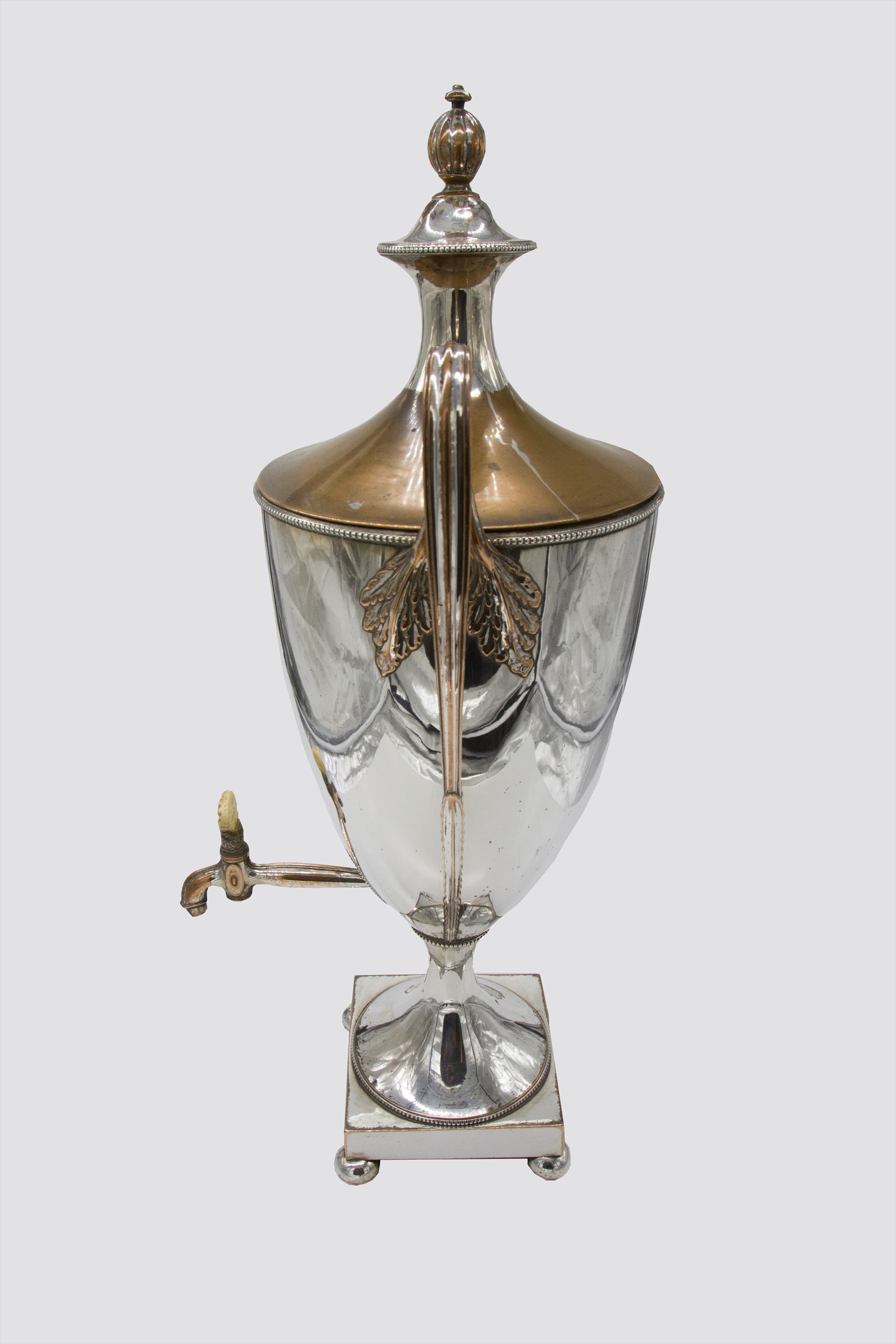 A George III Adam period silver plated tea urn. (Dimensions: Height 59cm.)(Height 59cm.) - Image 2 of 2