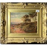 John LINNELL (1792-1882) Landscape with Sheep Oil on board Signed (Dimensions: 23 x 29cm)(23 x