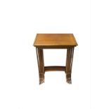 An Edwardian inlaid mahogany quartetto of tables. (Dimensions: Height 71cm, width 56cm.) (Qty: 1)(