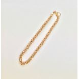 A 9ct gold chain bracelet. 8.4gm.