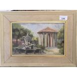 Violet N. GARROD Temple of Vesta, Rome Oil on board Signed