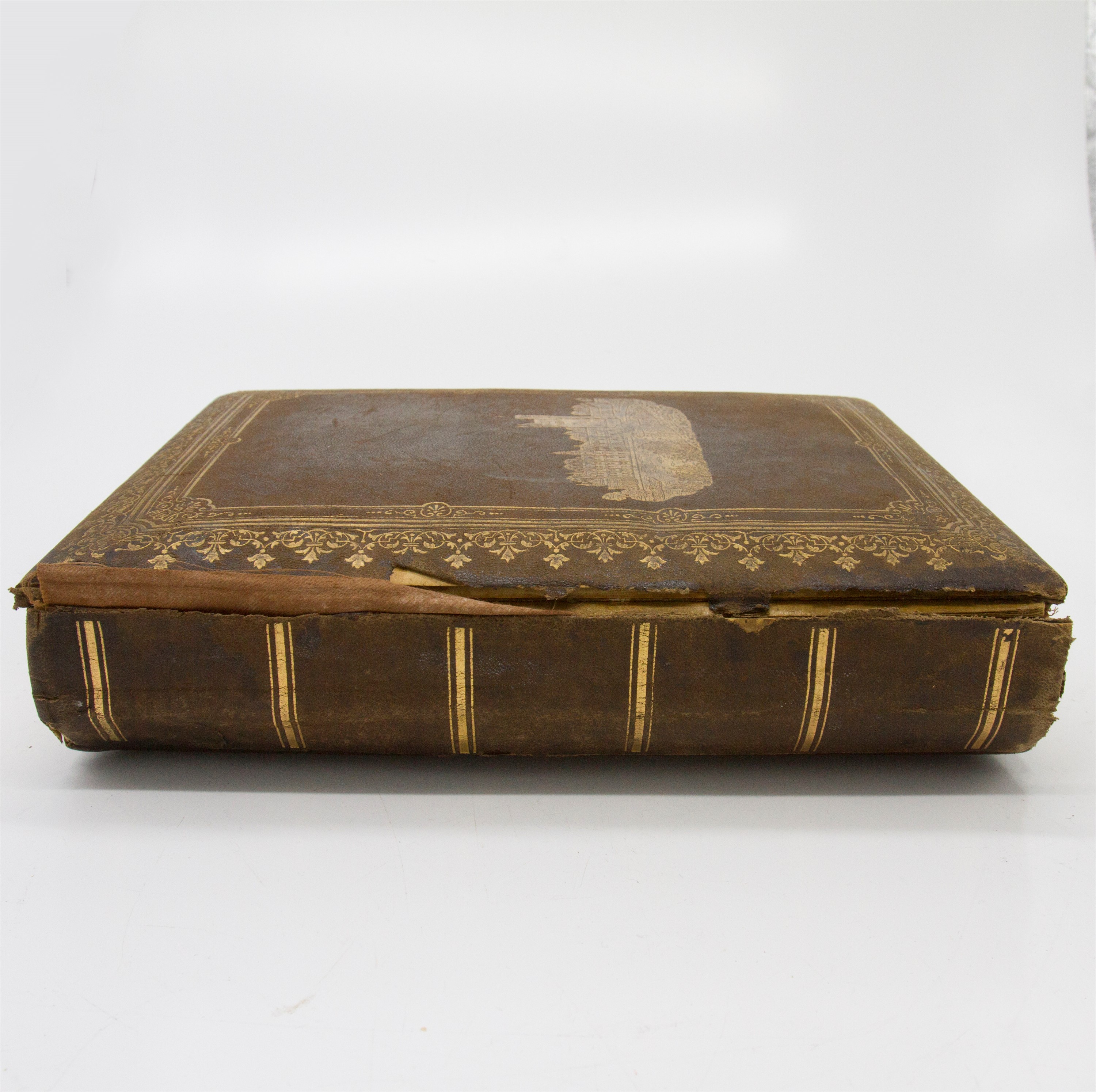 A late 19th/early 20th century leather-bound musical photograph album, the pages illustrated with - Image 3 of 3