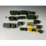 Dinky Military Vehicles - (11): Including 670 armoured car and 688 field artillery tractor boxed,