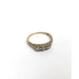 A three stone diamond ring in Victorian style