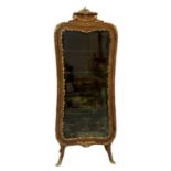A French kingwood and ormolu mounted vitrine, 19th century, with four glass shelves and splay legs