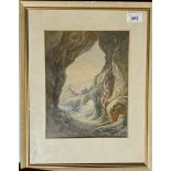 Thomas HART (1830-1916) Rockpooling Watercolour Signed (Dimensions: 26.3 x 20.5cm.)(26.3 x 20.5cm.)