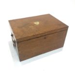 A 19th century oak silver chest, with ivorine label for Goldsmiths and Silversmiths Company Limited,