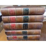 BRALEY ( E.W .) "A Topographical History of Surrey." 5 Vols, plts, maps etc. comp, cont 1/2 calf,