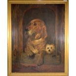 After Edwin Landseer Dignity and Impudence Oil on canvas (Dimensions: 91 x 70cm)(91 x 70cm)Condition