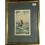 T. MORTIMER (British, 20th Century) A pair of marine views Watercolour Signed (Dimensions: 24.5 x