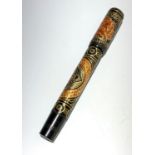 An extremely rare miniature "Never Fail" pen with Warranted 14ct nib. The barrel and cap with ornate