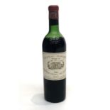 A bottle of Chateau Margaux 1966 wine, Premier Grand Cru Classe, France.