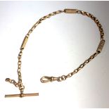 A gold watch chain, 13.3 gm.