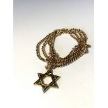 Gold star on chain