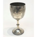 An engraved silver 1875 Arundel Christmas Market presentation cup for 'The Exhibitor of the Best Fat