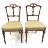 A set of six Victorian mahogany dining chairs.
