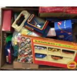 Die-Cast Models & Cereal Giveaways: Box containing quantity of boxed cars and planes, including
