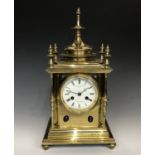 A polished brass mantle clock by LeRoy & Fils, Palais Royal, Montpensier 13-15, Paris and 296 Regent