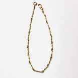 A 9ct gold dress pocket watch chain, 8gm.