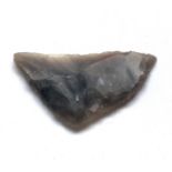 Fine Neolithic oblique arrow head flint, Ex Dr M.G. Weller collection, 5.7g, 48mm. .