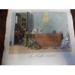 ALBUM OF CARICATURES. Oblong folio album of 60 hand coloured lithographs French life (domestic