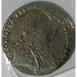 Great Britain Shilling, 1787 George III with semee of hearts EF - UNC includes some lustre.