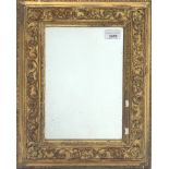 A gilt framed rectangular wall mirror, 19th century. (Dimensions: Height 41cm, width 32cm.)(Height