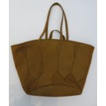 A Jerome Dreyfuss 'Norbert' mustard suede tote bag. (Dimensions: 32.5cm x 45cm (excluding strap).)(