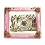 A 19th century Sunderland lustre rectangular wall plaque, printed and coloured with 'The Mariner's