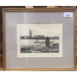 G. CHAMBERS Views of Lugano and Venice Etching Both signed in pencil (Dimensions: 14 x 19.5cm (sheet