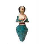A fibreglass reproduction ship's figurehead depicting a partially clad female. (Dimensions: Hieght