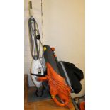 A Shark steam cleaner together with a Flymo leaf blower/collector (2)