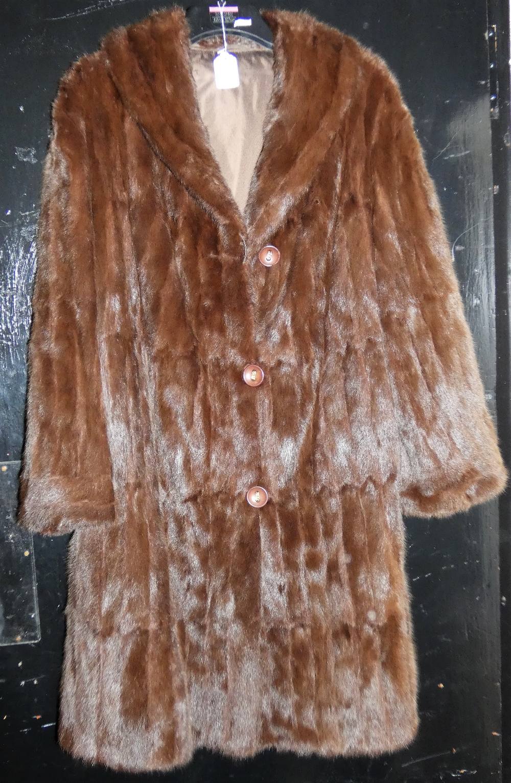 A lady's full length fur coat