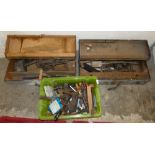 Two tool chests and contents of hand tools together with a box of miscellaneous hand tools (3)