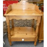 A pine wash stand, 66 cm long x 90 cm tall