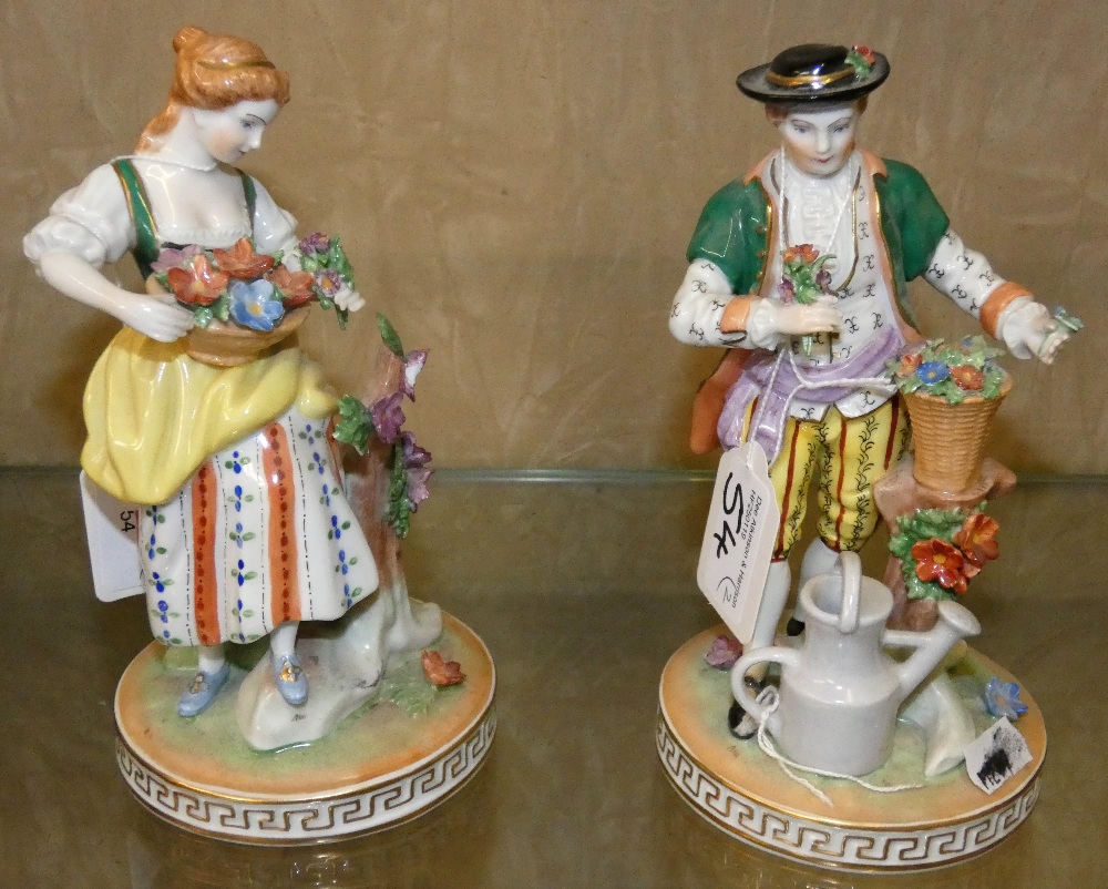 Two Dresden continental porcelain figurines (2)