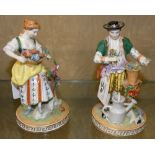 Two Dresden continental porcelain figurines (2)