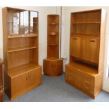 Two G Plan free standing wall cabinets together with a G Plan corner unit (3)