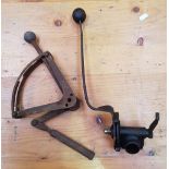 Two pre- war hand gear change levers.