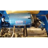 A PEG 10 valve seat grinder, serial number 5135, for cars and lorries, with standard tools, case,