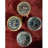 Three Smiths 120 MPH odometers and an 85 MPH example (4).