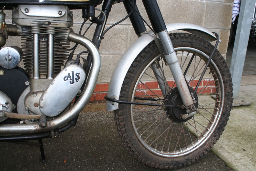 1958 AJS 16 MS, 348 cc. Registration number YTG 828. Frame number SB/16MS 33542. Engine number - Image 7 of 12